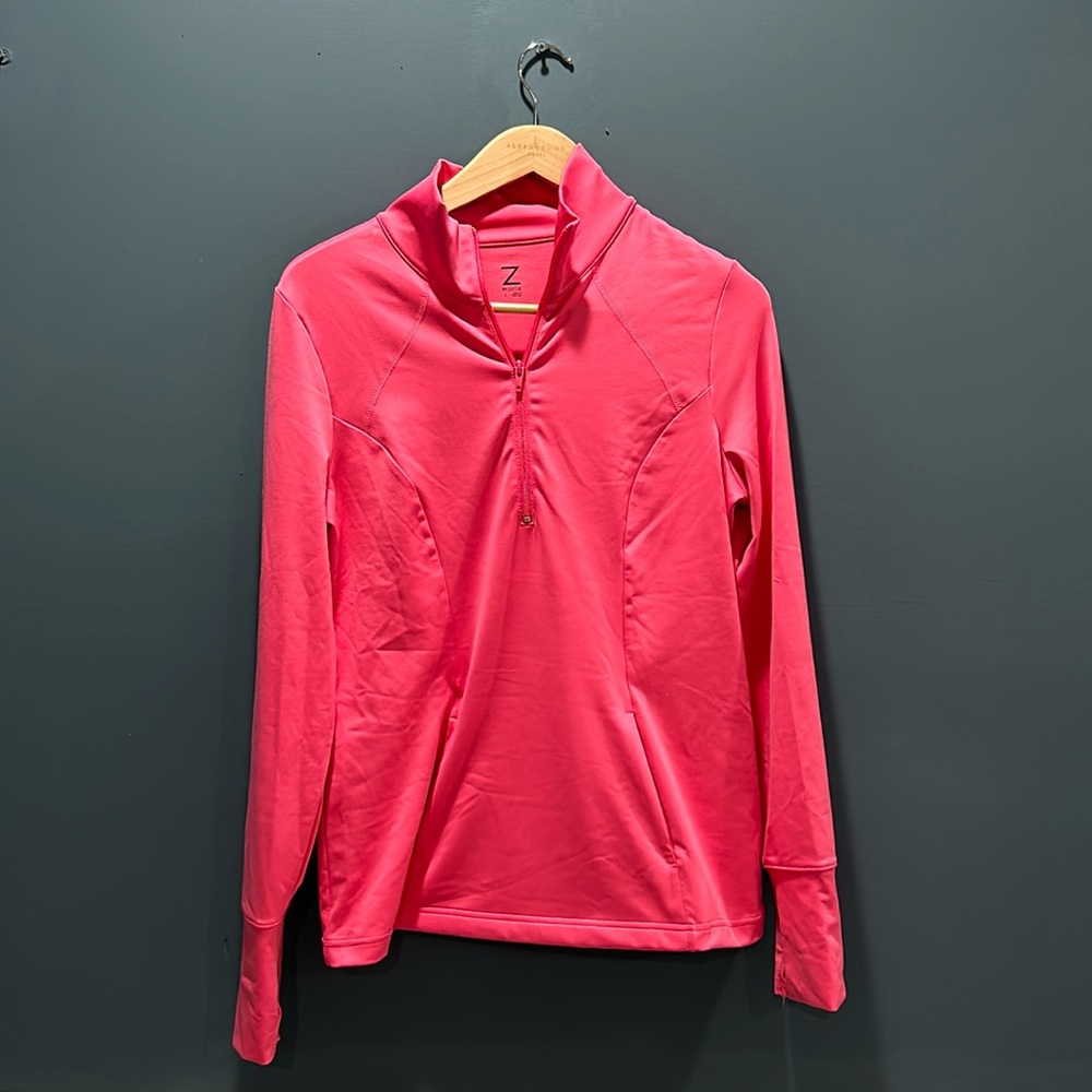 Zella • Pink Three Quarter Zip Sweatshirt • Large